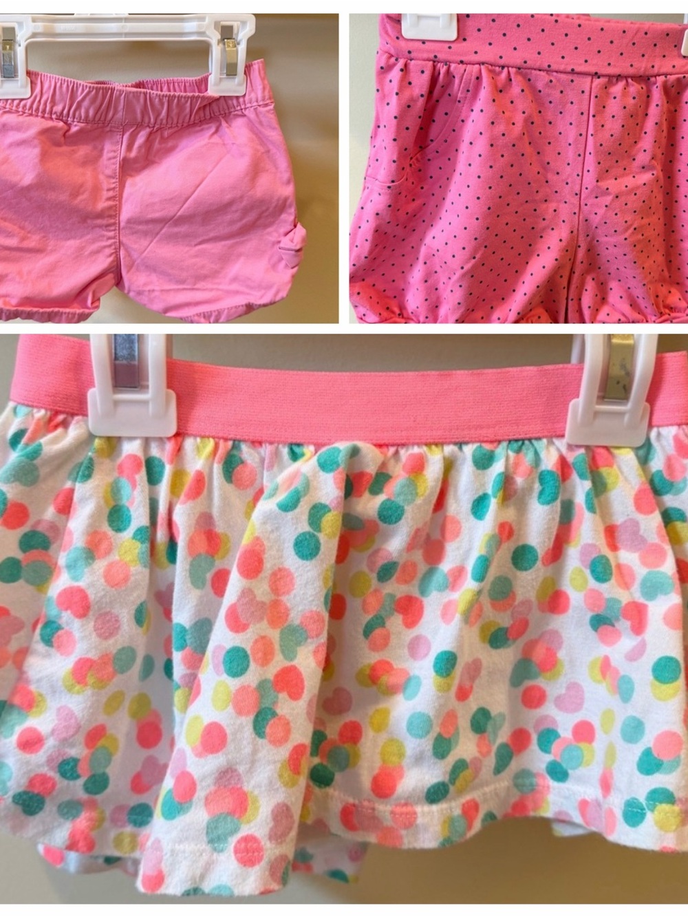 Carter's Toddler Girls Shorts and Skirt Set Bundle of 3 Size 2T